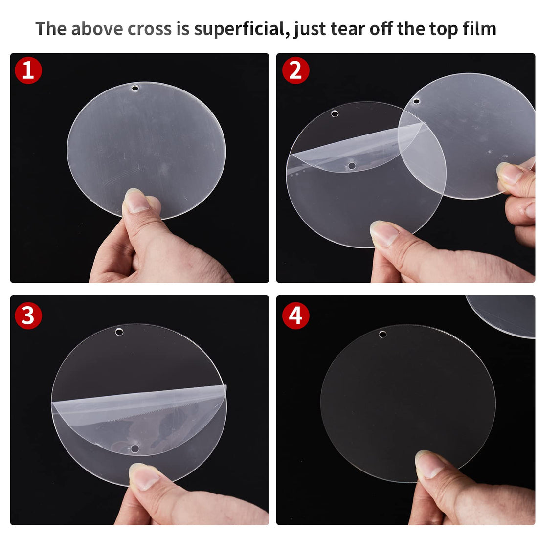 4-Inch Clear Acrylic Blank Discs, 20-Pack – view 18