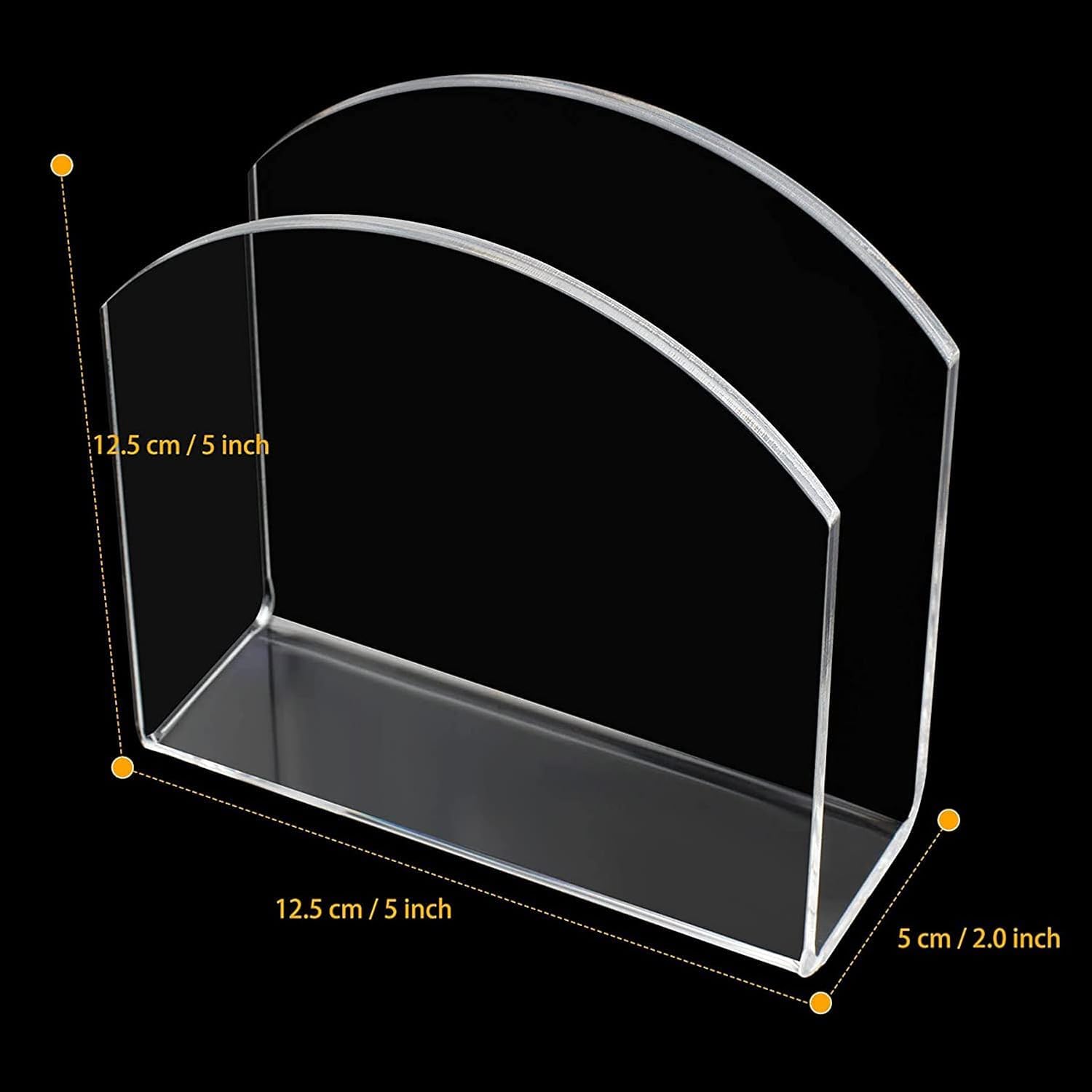 Clear Acrylic Arch Napkin Stand for Dining Table – view 2