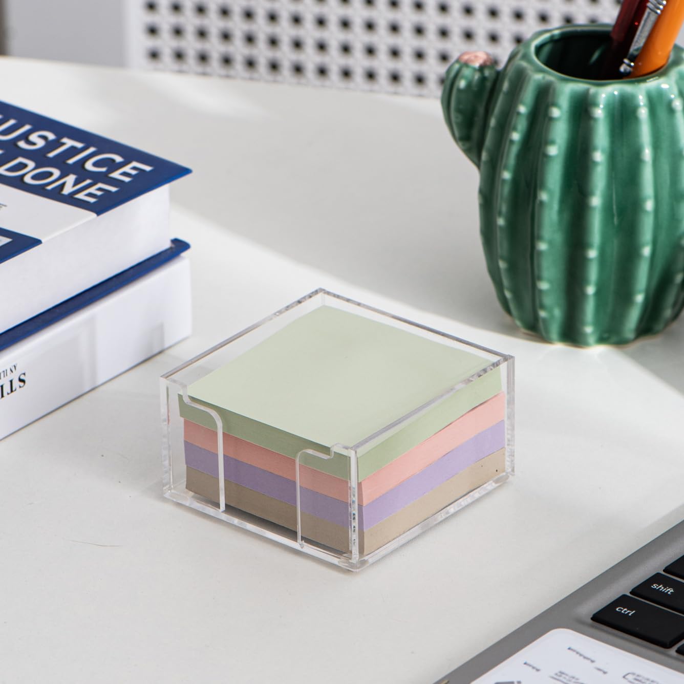 Acrylic Desk Notepad Holder for 3x3 Notes – view 5