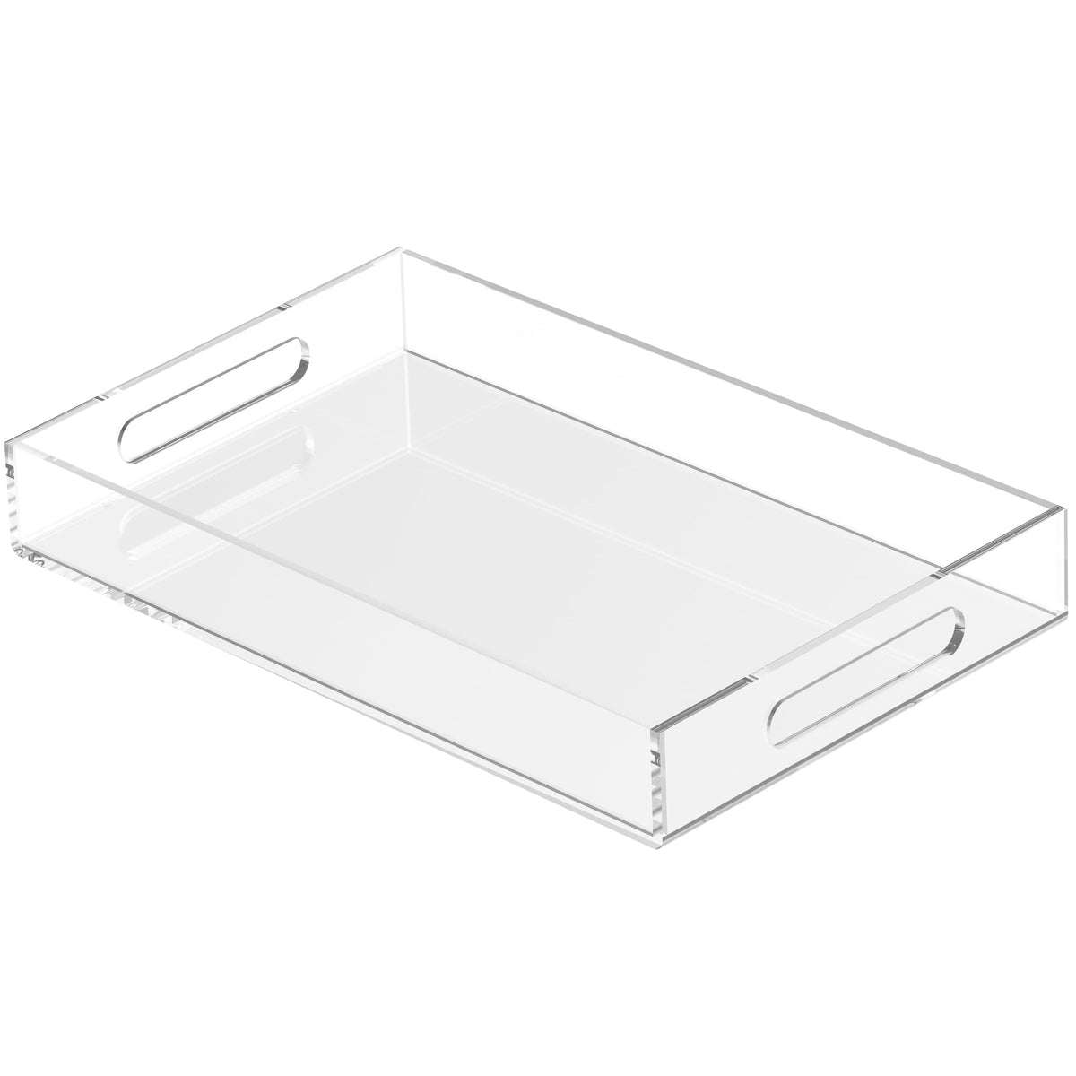 Clear Acrylic Serving Tray with Cut Handles, 15x10 – Yosham