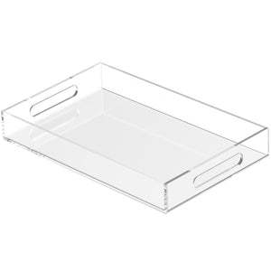 Clear Acrylic Serving Tray with Cut Handles, 15x10 – Yosham