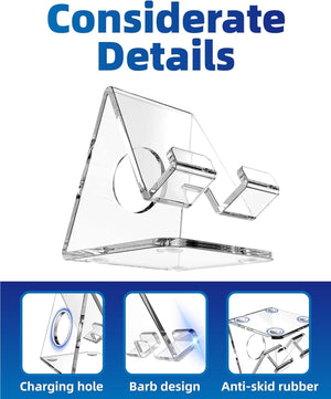 Acrylic Desktop Phone Stand with Cable Slot, 2-Pack – Yosham