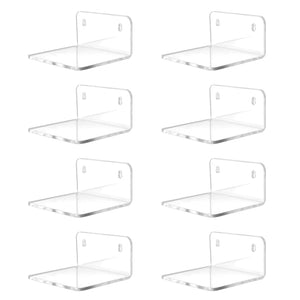 Acrylic Mini Floating Wall Shelves, 8-Pack – Yosham