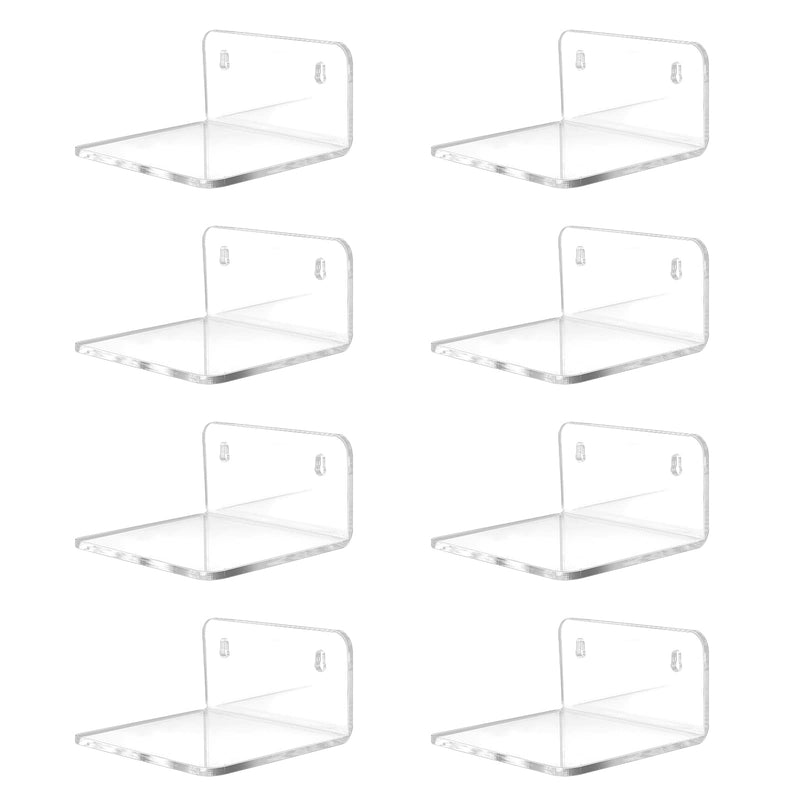 Acrylic Mini Floating Wall Shelves, 8-Pack – Yosham
