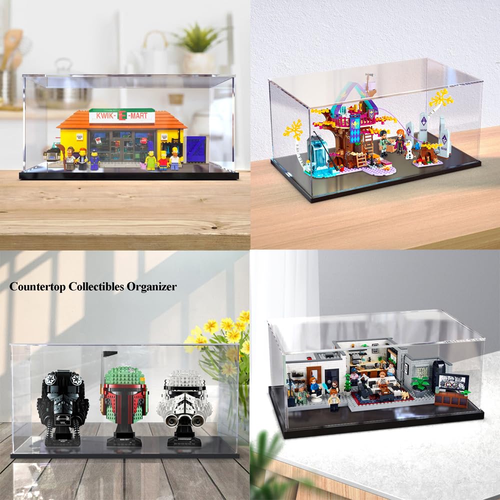 Clear Acrylic Display Case with Black Base — Black – view 5