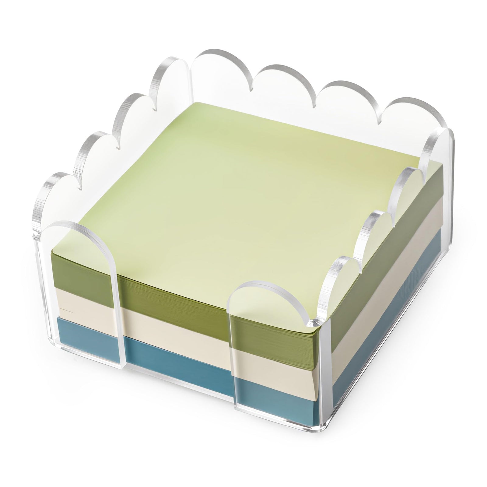 Scalloped Acrylic Sticky Note Holder, 3x3 – Yosham