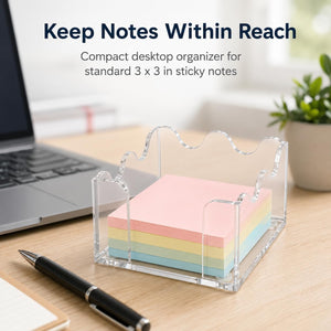 Crystal Clear Scalloped Sticky Note Holder – Yosham