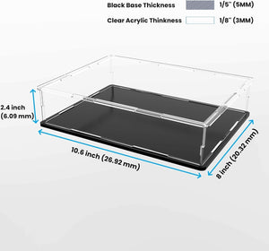 Clear Acrylic Display Box, 10.6x8x2.4 Inch – Yosham