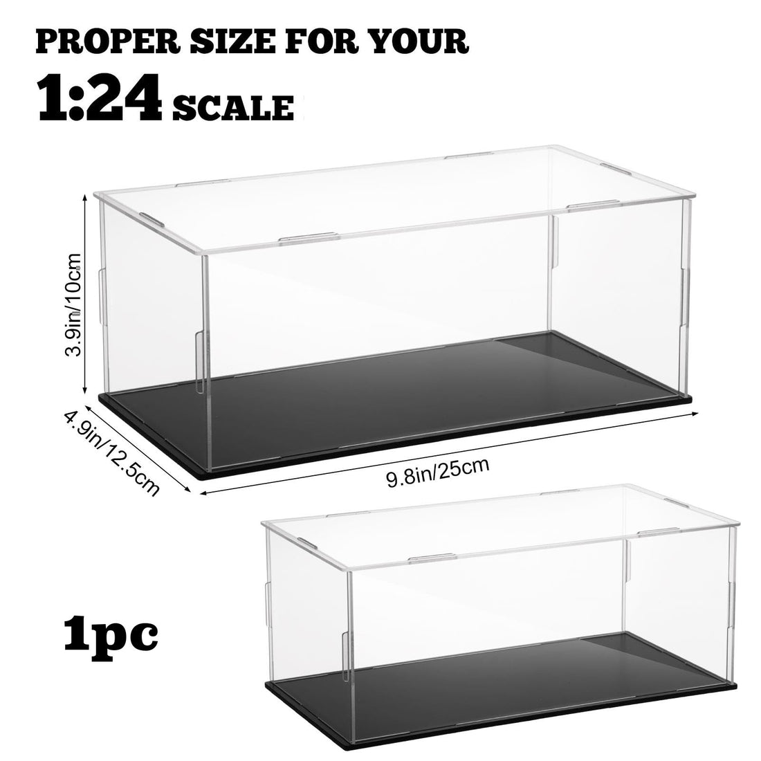 Acrylic Display Case for 1:24 Scale, 2 Pc – view 2