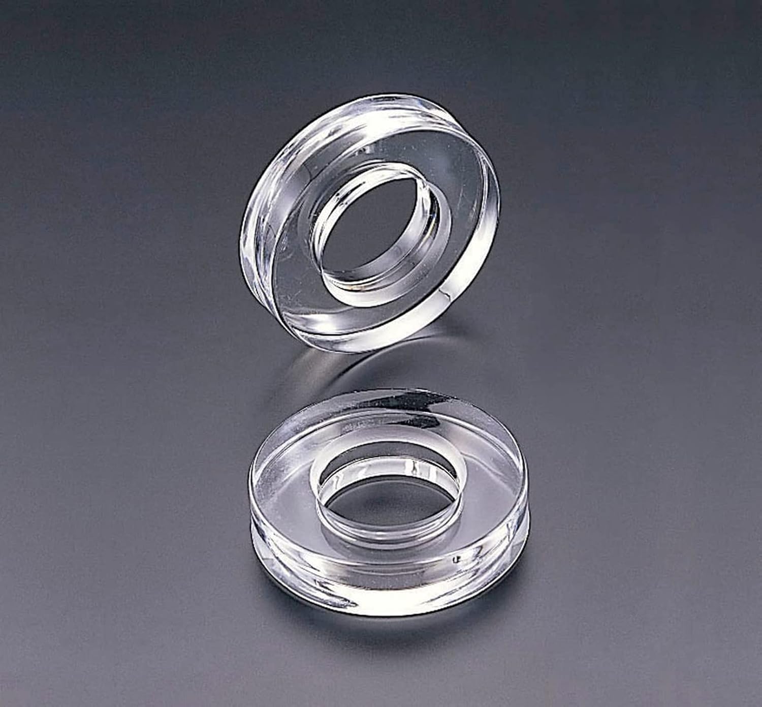 Acrylic Napkin Ring Holder, Set of 6 — (6, Circle – view 3