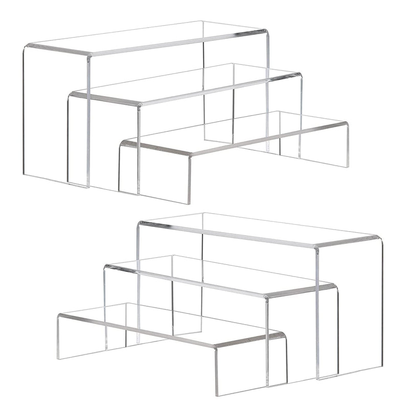 Clear Acrylic Rectangular Display Risers, Set of 6 – Yosham