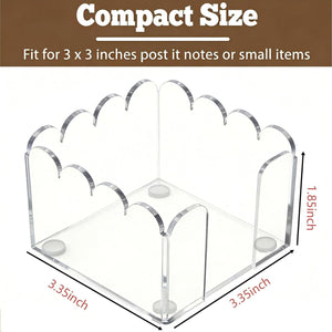 Scalloped Clear Acrylic Sticky Note Holder – Yosham