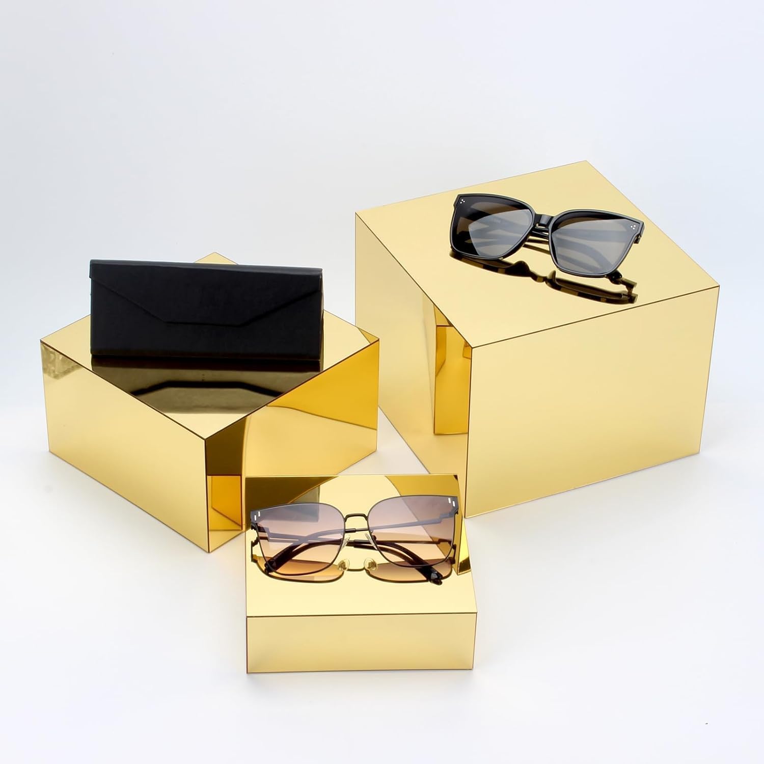 Gold Acrylic Nesting Cube Risers, Set of 3 – view 4