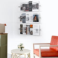 Clear Acrylic Wall-Mount Magazine & Book Holder, 21 Inch, Pack of 2