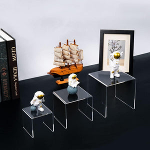 Square Acrylic 3-Tier Display Risers, 6 Pcs – Yosham