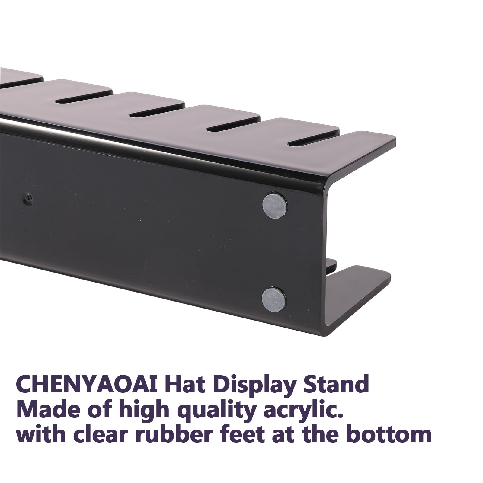 Acrylic Hat Organizer Stand, No-Install, 2-Pack — Black – view 5