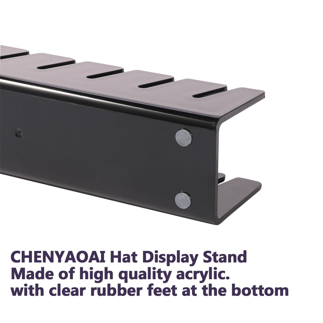 Acrylic Hat Organizer Stand, No-Install, 2-Pack — Black – view 5