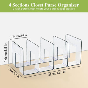 Acrylic Purse Organizer for Wardrobe, 2 Pk – Yosham