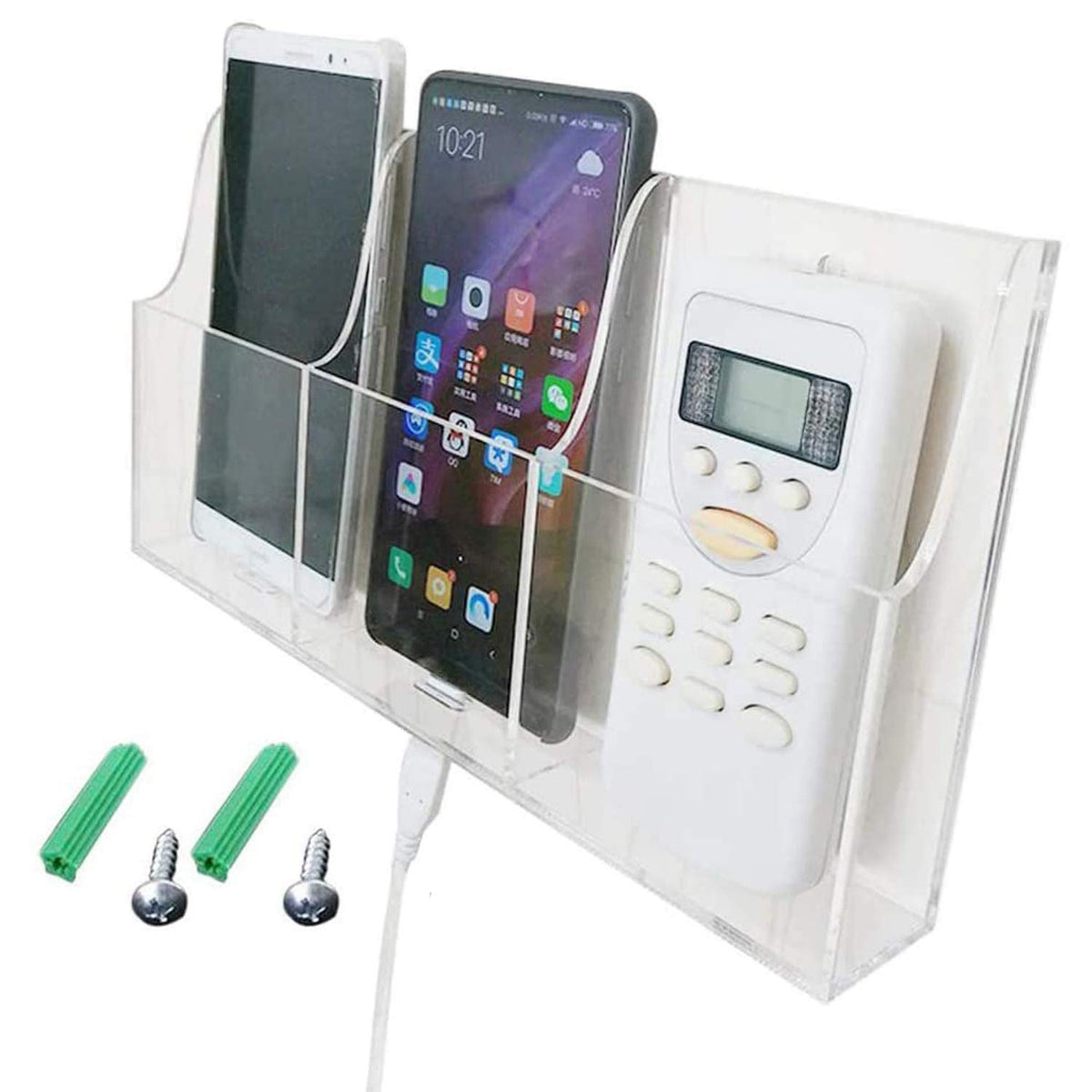 Acrylic Wall-Mount Phone & Desk Organizer – Yosham