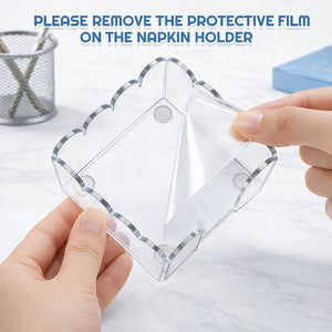 Scalloped Clear Acrylic Sticky Note Holder – Yosham