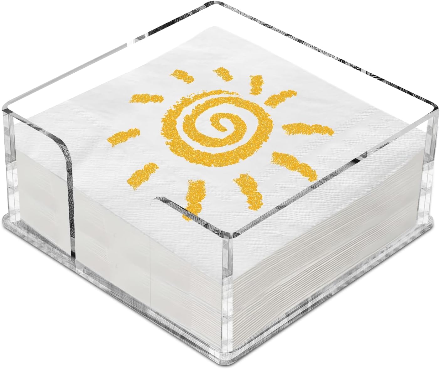 Clear Acrylic Napkin Holder for Table, 7x7 In – Yosham