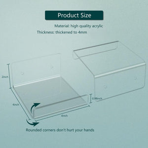 Clear Acrylic Wall Shelves, L-Shape, Set of 4 – Yosham