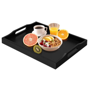 Bamboo Serving Tray with Handles, Breakfast Bed – Yosham