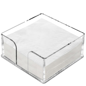 Clear Acrylic Napkin Holder for Table, 7x7 In – Yosham