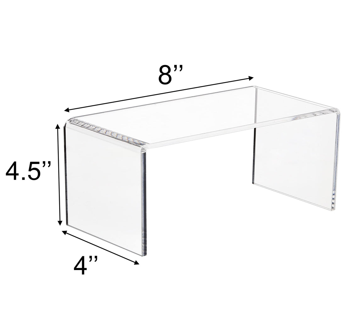 Clear Acrylic Display Risers, 8 × 4 × 4.5 in, Pack of 2 – view 3