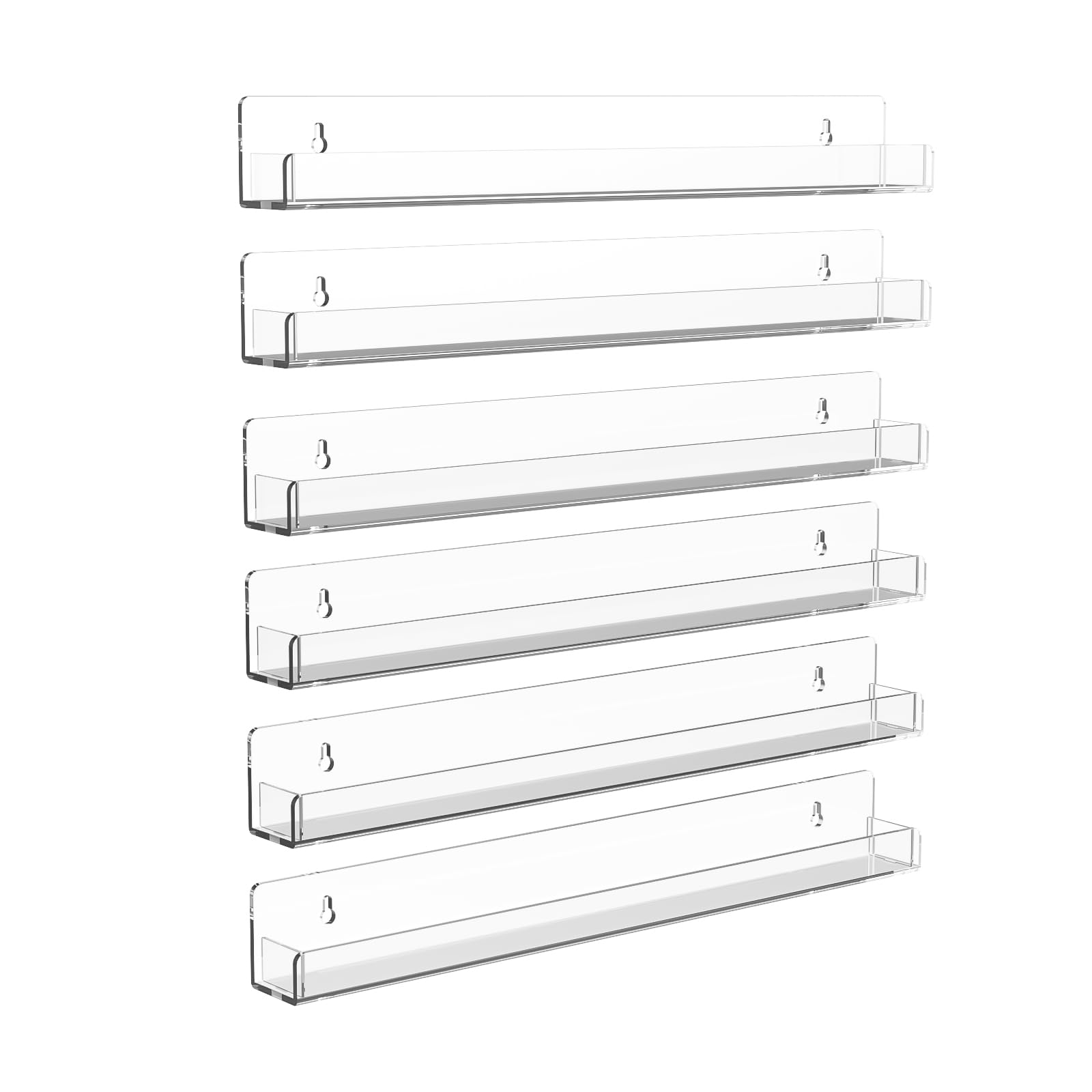 Acrylic Wall Nail Polish Shelves, 6-Piece Set – Yosham