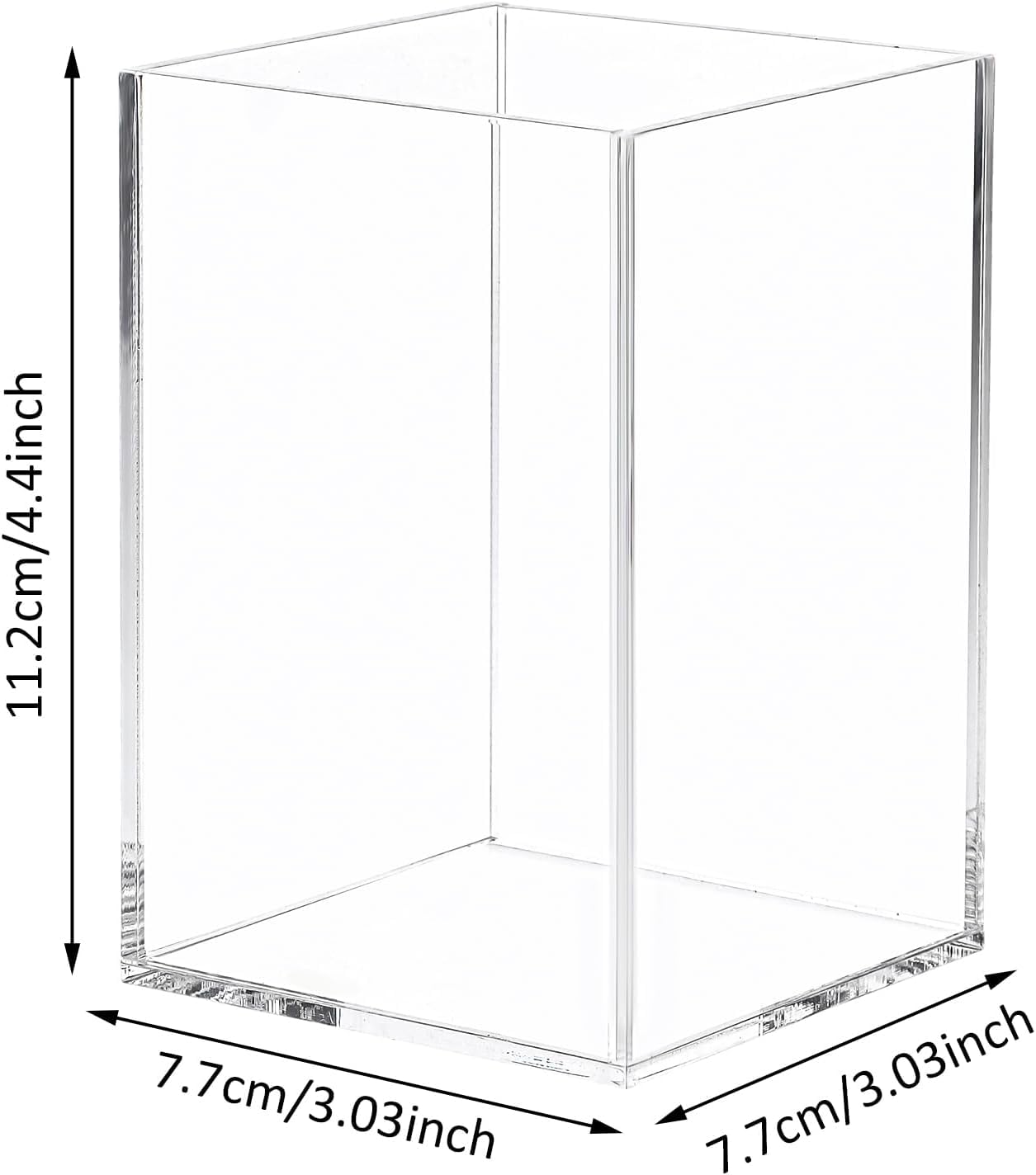 Clear Acrylic Square Pen Holder Set of 3 — PENCIL-HOLDER-D6 – view 4