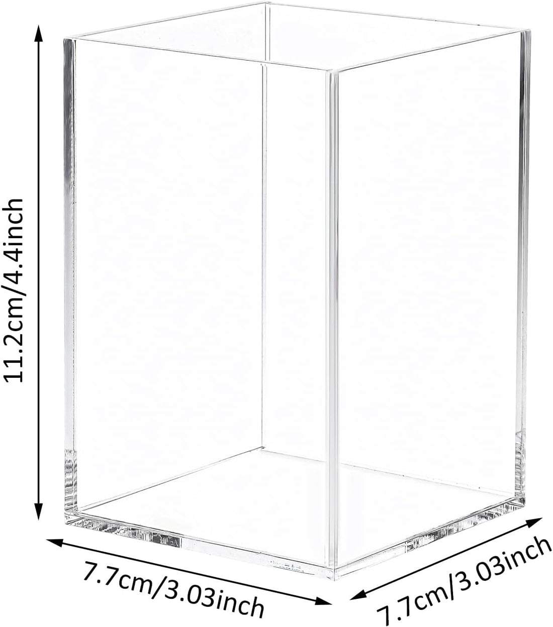 Clear Acrylic Square Pen Holder Set of 3 — PENCIL-HOLDER-D6 – view 4