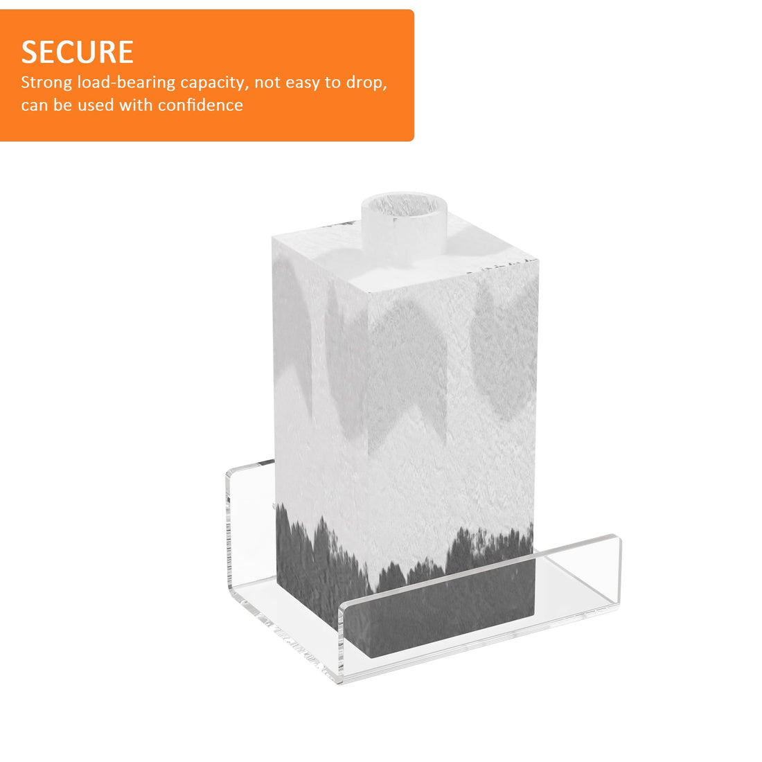 Mini L-Shape Acrylic Wall Shelves, Pack of 2 — 5 inch Clear – view 6