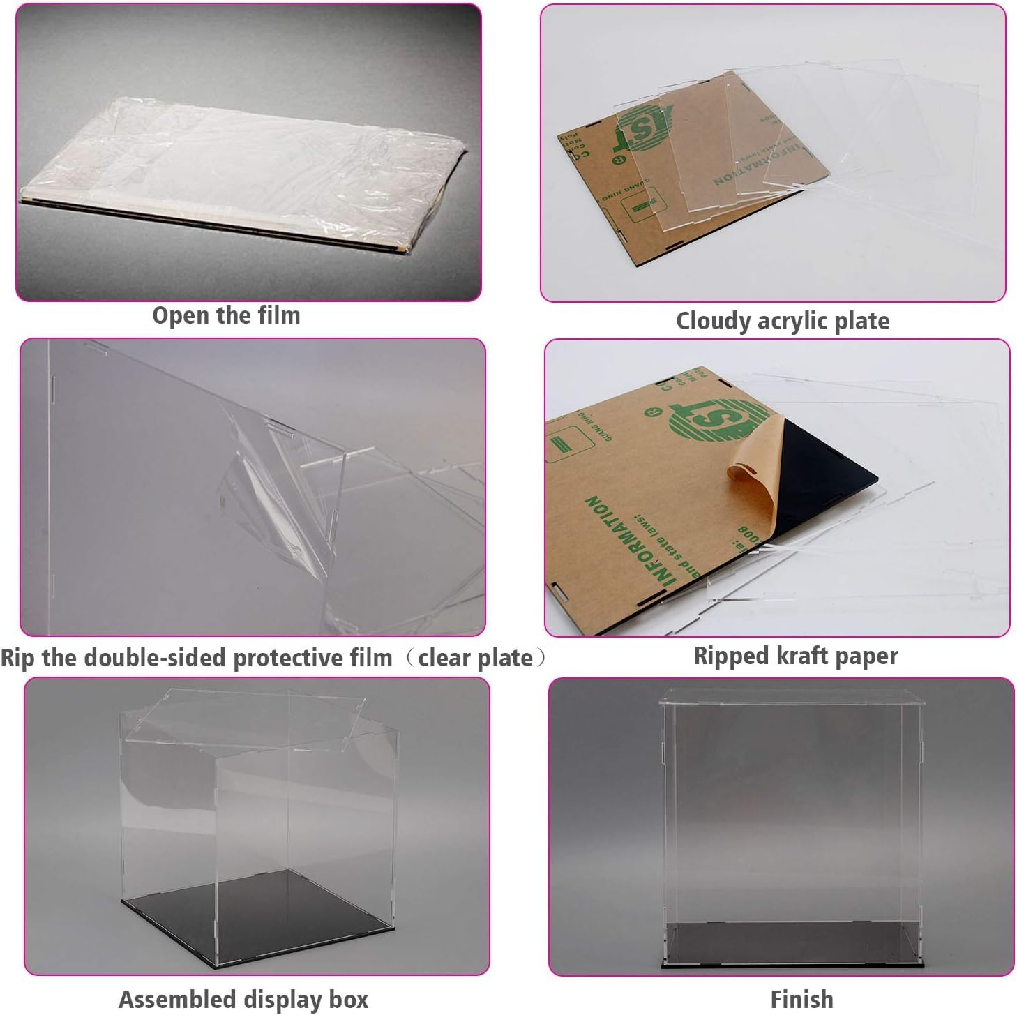 Clear Acrylic Display Case — 9*9*9 display box – view 8