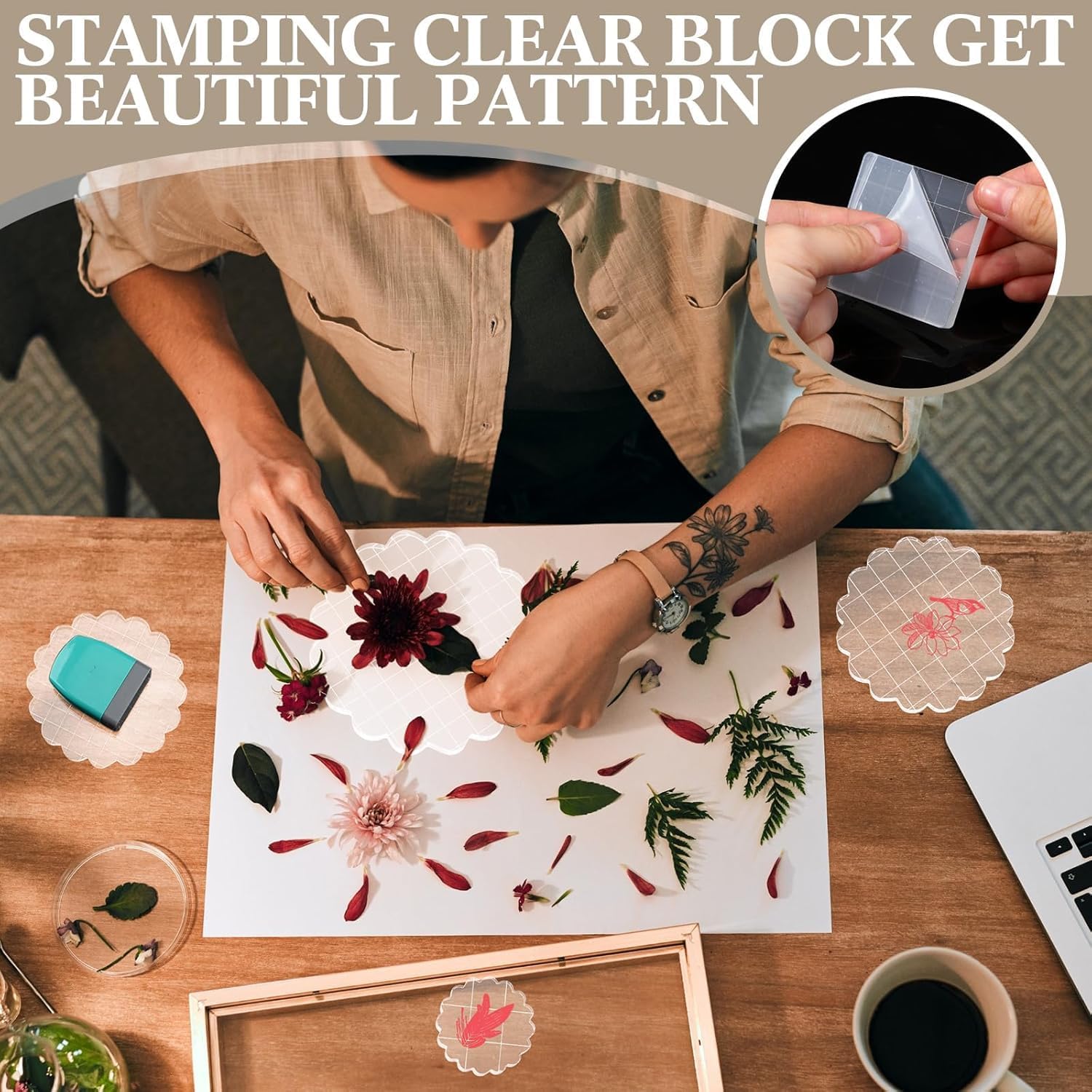 Circular Acrylic Stamp Blocks, 7-Piece Set – view 7