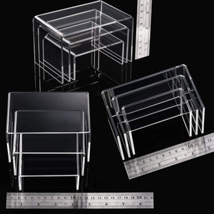 Clear Acrylic Tiered Display Risers, 2 Sets – Yosham