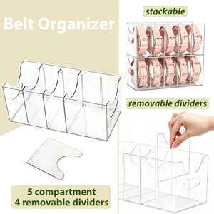 Clear Acrylic Belt & Tie Organizer, 2 Pack – Yosham