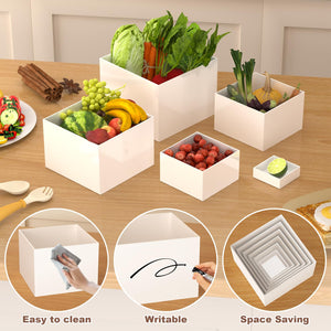 White Acrylic Buffet Display Risers, 6-Pc – Yosham