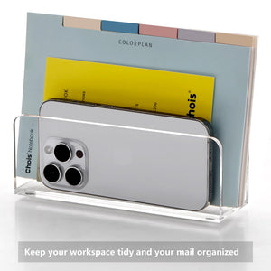 Clear Acrylic Desk Mail & Bill Organizer – Yosham