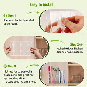 Acrylic Straw Holder for Cupboard Door – Yosham
