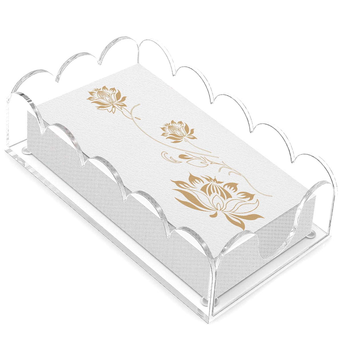 Scalloped Acrylic Guest Towel Holder – Yosham