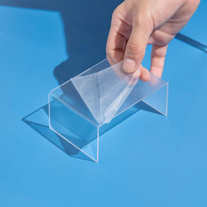 Duveesha Clear Acrylic Riser lot of 10 for Jewels, Cupcakes, Tea Sets, Clear Cupcake Stand for Small Toys and Cosmetics (10P-2 * 3 * 4)