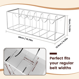 Acrylic Belt Organizer with Dust Cover – Yosham