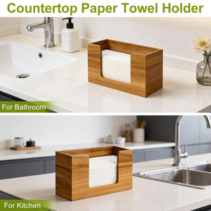 Acacia Wood Countertop Paper Towel Holder – Yosham