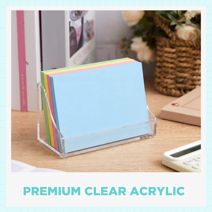 Clear Acrylic Index Card Holder for 3 × 5 in Cards, Pack of 4 – view 4