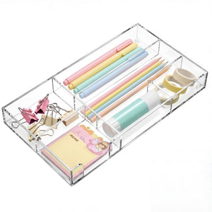 6-Section Acrylic Desk Drawer Organizer – Yosham