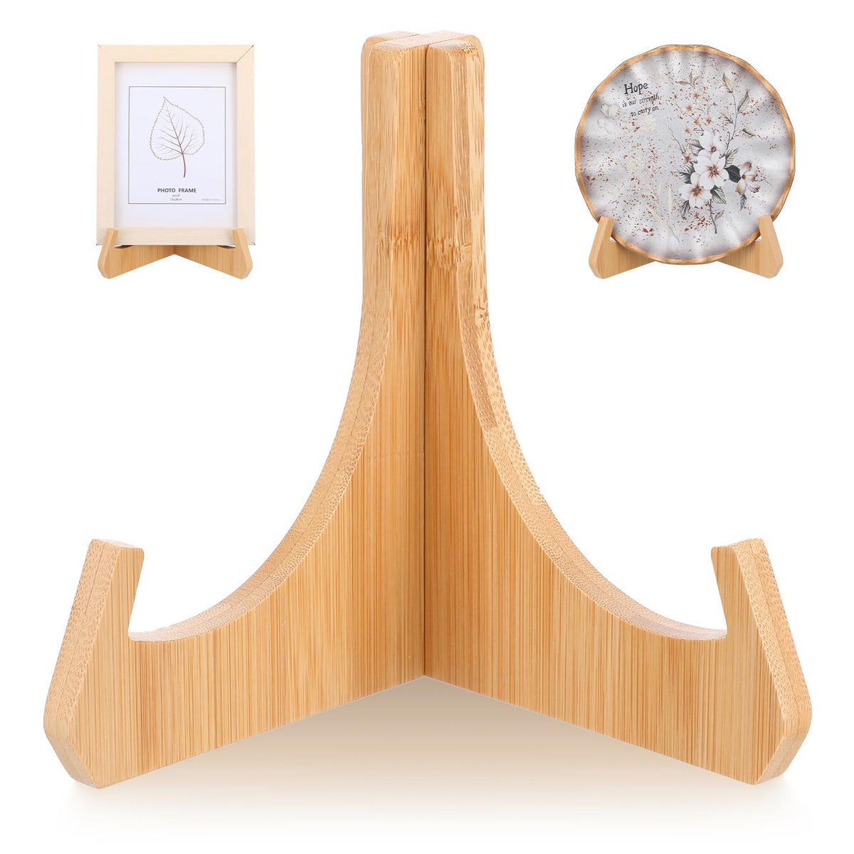 Bamboo Folding Plate & Picture Stand, 7in – Yosham