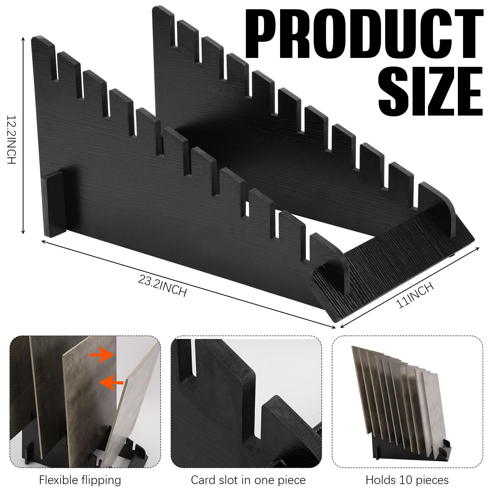 10-Slot Wooden Floor Tile Display Stand – view 3