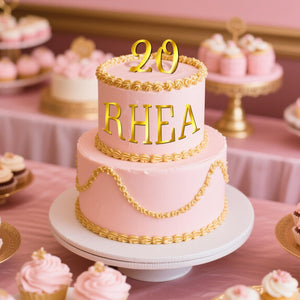 Gold Acrylic Alphabet Cake Toppers, 74-Pc – Yosham