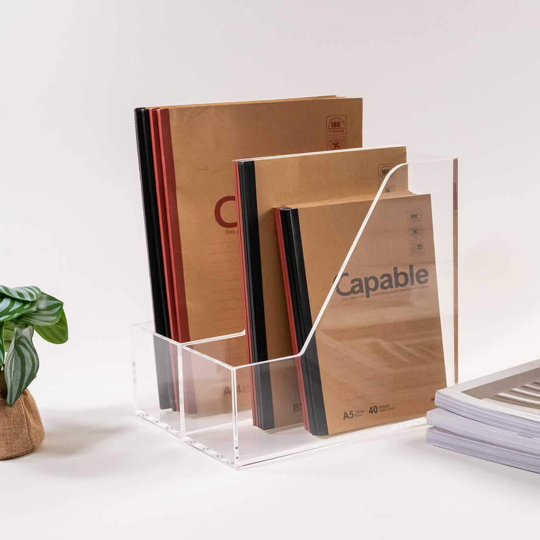 Clear Acrylic Magazine & File Holder, Closed Front – view 7